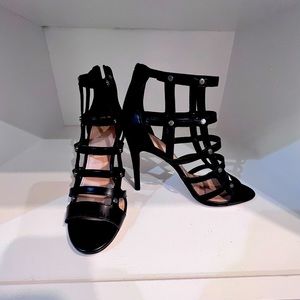 Never took a walk. BCBG Black edgy ankle boots